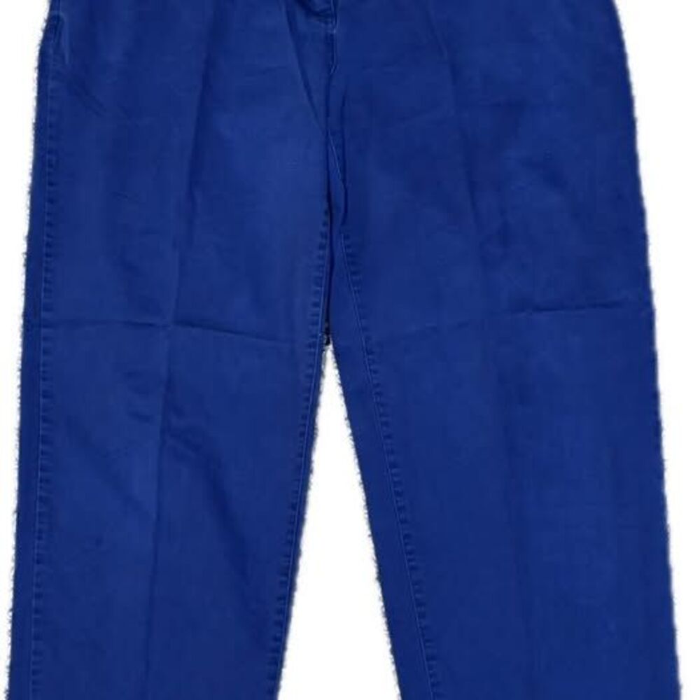LLBean Blue Cotton Ladies Chino Pants Size 20T (38 Waist)
